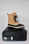 A pair of men's boxed as new Sorel Caribou waterproof boots - Buff (UK 11).