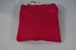 An as new Ganni shocking pink hoodie (Size L/XL).