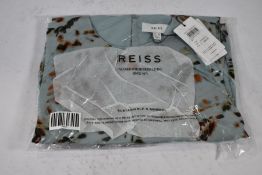 A women's as new REISS Livia Blurred Floral Midi Dress - Sage (UK 10)