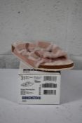 A pair of Kid's Arizona Shearling fur lined light Rose Birkenstocks (Size UK 13 (31) )
