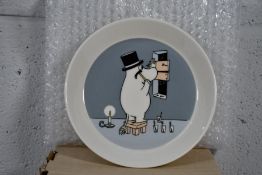 Six boxed as new Arabia Moomin Plates - Moominpappa - Grey (1066913).