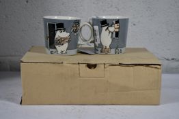 Six boxed as new Arabia Moomin Mugs - Hemulen Yellow (30cl).