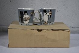 Six boxed as new Arabia Moomin Mugs - Hemulen Yellow (30cl).