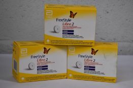 Four Abbott Freestyle Libre Sensor 2 Glucose monitoring sensors (Some marks on outer boxes).