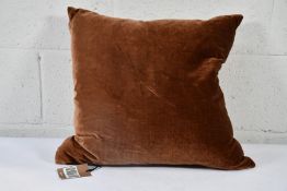 Two Zinc Bude Cognac 50cm Cushions.