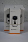 Five boxed as new Lemnoi IP cameras A3 wireless, night vision, motion sensor, indoor/outdoor usage,