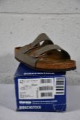 A pair of as new Birkenstock Arizona BS Sandals in Stone (Size UK 8).
