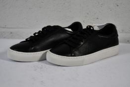 A pair of as new black Reiss Finley trainers (Size UK5) (Unboxed).