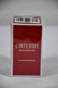 An as new and sealed bottle of Givenchy L'Interdit Rouge eau de parfum, 80ml.