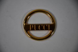 A Pucci Logo Engraved Scarf Ring.