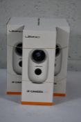 Five boxed as new Lemnoi IP cameras A3 wireless, night vision, motion sensor, indoor/outdoor usage,