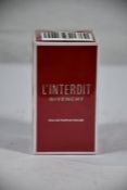 An as new and sealed bottle of Givenchy L'Interdit Rouge eau de parfum, 80ml.