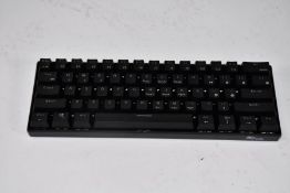 Five Royal Kludge (Model RK61) gaming keyboards Black/Blue switch with light yellow back light.