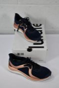 A pair of boxed as new Lululemon W Chargefeel in TRNV/RSGO/BLK workout low trainers (Size UK 9).