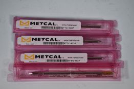 Approximately seventy Metcal Soldering Tips to include CVC-7CH0050S, STTC-137P, SCP-CH10 and SFP-BVL
