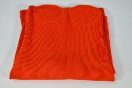 An as new Helmut Lang Contour Dress in Poppy, Size Medium.