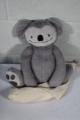 An as new Eco friendly soft 4lb custom weighted plush animal toy for Autism and anxiety
