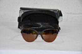 A pair of boxed Oakley Trailing Point matte Brown Tortoise Prizm Tungsten Polarized 0OO9447 (Box dam