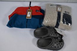 A children's as new Patagonia baby retro jacket natural/navy (Size 5T), a children's Patagonia baby