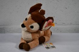 An as new Steiff Bambi 21 Bunt Disney soft toy.