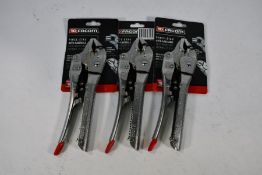 Three as new Facom Auto-Adjustable Self-Adjusting Locking Pliers.