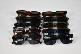 Ten assorted pre-owned Lacoste sunglasses to include L999S, L6007S and others (Good Condition).