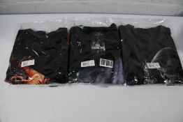 Eight men's assorted Spiral T-Shirts to include Soul Searcher, The Exorcist, Draconis (Size 7 x XXL