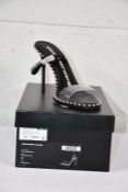 A pair of boxed as new Alexander Wang Nova black sandal (Size 39 UK6).
