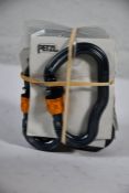 Six as new Petzl Vertigo Wire Lock Carabiners - M40A WLU.