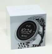 A boxed as new Michael Kors Darci Pavé Gen 5e Smartwatch in Silver-Tone (Box sealed) (M/N: DW11M2 E