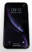 A pre-owned Apple iPhone XR (Global/A2105) 64GB in Space Grey (iCloud clear. Grade C) (Checkmend rep