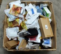 COLLECTION ONLY: A box of assorted as new small electrical items and accessories.