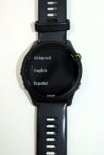A pre-owned Garmin Forerunner 255 Music GPS Smartwatch in Black (Factory reset).