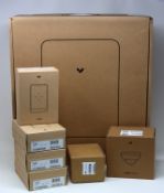 A boxed as new Verkada AC41-HW 4 Door Access Smart Controller, a Verkada CM41-30-HW Indoor Mini Dome