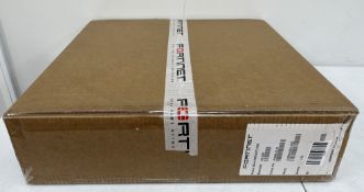 A boxed as new Fortinet FortiGate 200E Network Security/Firewall Appliance (M/N: FG-200E P/N: P19082