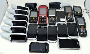 A quantity of assorted pre-owned mobile computers/barcode scanners (Sold as seen).