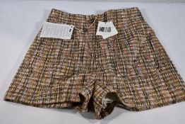 A pair of as new Sandro Hubert Cotton-blend Tweed Shorts, Size 40.