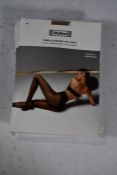 Four pairs of boxed as new Wolford Tummy 20 Control Top Tights- Gobi (XL).