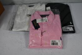 Three as new Ralph Lauren Polo T-Shirts (1x Pink Size XL, 1x Blue Size XL and 1x White Size XL).