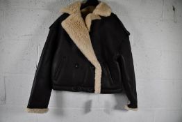 A women's as new Meotine Marley Shearling Jacket - Brown (XS).