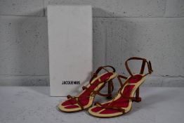 A boxed as new pair of Jacquemus Pralu Les Sandales in Light Brown, Size 39.
