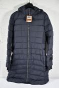 An as new Burberry Newbridge Puffer Jacket in Navy, Size L.