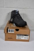 A pair of women's boxed as new Salomon X Ultra 4 mid GTX W Magnet/Black/Zen Blue outdoor boots (Size