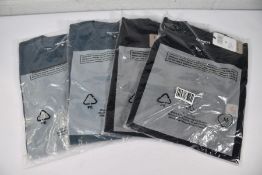 Four as new Carhart Short Sleeve Pocket T-Shirts (M, 2 x Dark Navy, 2 x Storm Blue).