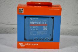 A boxed as new Victron Energy SmartSolar MPPT 100/15 Solar Charge Controller.
