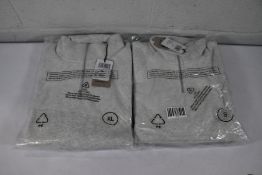 Two as new Carhart (Work In Progress) Chase Zip Neck Sweats - Ash Heather/Gold (S, XL).