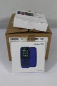 Ten boxed as new Nokia 105 (4th Edition) Mobile Phones in Black (Boxes sealed).