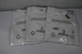 Three as new Carhart (Work In Progress) Chase T-Shirts - White (XL).