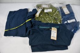 Four items of as new Gundrun Sjoden clothing to include two Linen Tunics in Blue, Both Size L, a Jer