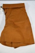 An as new pair of Kenzo Paris High Rise Utility Shorts in Dark Caramel, Size 38.